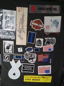 lot 6031 image: Mixed Patriotic & Motorcycle Decal and Sticker Lot