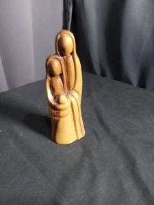 lot 6032 image: Olive Wood Holy Family Nativity Figurine Made in Bethlehem Israel