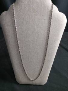 lot 6049 image: Silver-Tone Rope Chain Necklace