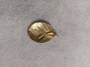 lot 6083 image: Gold-Tone Leaf Brooch and Pendant Set