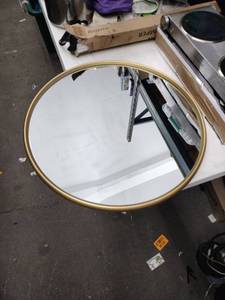 lot 62167 image: HEYFOXES 24-inch round wall mirror