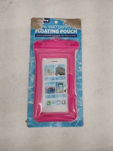 lot 62175 image: 100% Waterproof Floating Pouch Phone Case Hands Free with Strap, Black
