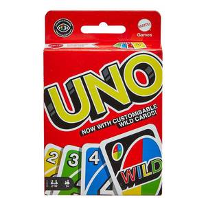 lot 62224 image: UNO Color & Number Matching Card Game  Customizable Family Fun  2-10 Players Ages 7