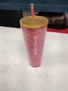 lot 62225 image: 24 oz. Starbucks Wicked Pink Glitter Cold Cup