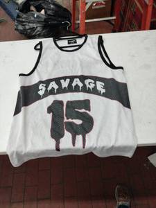 lot 59390 image: Carbon Savage Breathable Basketball Jersey - Large