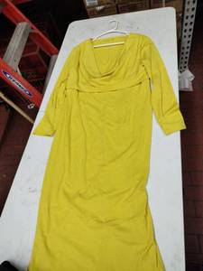 lot 59434 image: yellow ZARA cowl neck dress - XL