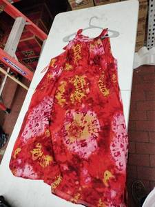 lot 59435 image: Mlle Gabrielle sleeveless dress Red Tie-Dye - 3X