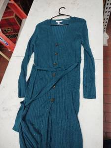 lot 59437 image: Time and Tru teal ribbed sweater dress - XL