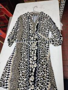 lot 59440 image: Mlle Gabrielle multicolor animal print midi dress - 2X