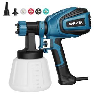 lot 8743 image: VONFORN Paint Sprayer, 700W HVLP Spray Gun with Cleaning & Blowing Joints, 4 Nozzles and 3 Patterns, Easy to Clean, for Furniture, Cabinets, Fence, Walls, Door, Garden Chairs etc. VF803 Blue
