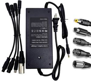 lot 8782 image: 42V 2A Electric Scooter Charger 5 in1 Plugs for Bird,Gotrax,Segway,Pocket Mod, Sports Mod,Voyage,Ninebot,Apex,Glider, XR Elite, XR Ultra,MetroJourney,Jetson Eris ProOra ProRacerRhythm,Razor