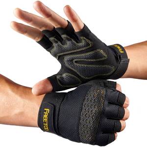 lot 8851 image: FREETOO Workout Gloves for Men 2021 Latest, Full Palm Protection Ultra Ventilated Weight Lifting Gloves with Cushion Pads and Silicone Grip Gym Gloves Durable Training Gloves for Exercise Fitness