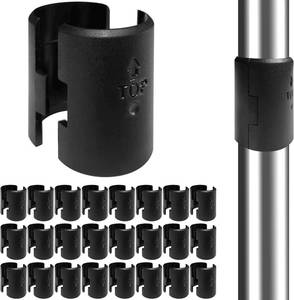 lot 8852 image: Wire Shelf Clips - 36 Pack Plastic Metal Shelf Clips, 1 Inch Wire Shelf Clips for 1 Post, Black Wire Shelving Clips- Shelving Sleeves Replacements for Wire Shelving System (18 Pairs)