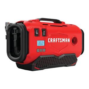 lot 8855 image: CRAFTSMAN V20 Tire Inflator Portable Air Compressor, Car Air Pump, 3 Modes Tire Pump Cordless, 120V Corded, and 12V Car Adapter, Battery Sold Separately (CMCE520B)