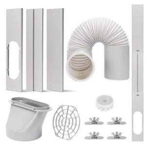 lot 8856 image: Portable AC Window Vent Kit with 5.9 Exhaust Hose Window Seal Kit for Portable Air Conditioner, Adjustable Portable AC Windows Vent Kit for Sliding Horizontal and Vertical Window