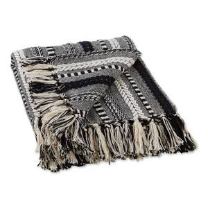 lot 8862 image: DII Braided Striped Decorative Throw Blanket, 50x60, Black