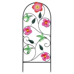 lot 8865 image: YEAHOME Garden Decor for Outside, 33 Hummingbird Decorative Garden Stakes with Pink Flowers for Spring Garden Decor, Metal Yard Art for Outdoor Lawn Backyard Porch Decorations