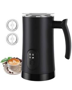 lot 8879 image: MUMAO Milk Frother, 4-in-1 Electric Milk Steamer, 350ml11.8oz Automatic Frother for Coffee, Warm and Cold Foam Maker for Latte, Cappuccino and Hot Chocolate (Black)