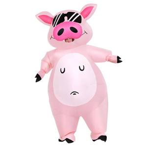 lot 8885 image: KOOY Inflatable Pig Costume, Pig Costume Adult Inflatable Costumes Adult Size Full Body Blow up Costumes for Adults Women Men Inflatables Fancy Funny Suit for Halloween Party