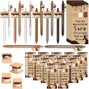 lot 8886 image: Sayglossy 72 Sets Smores Gifts Bulk End of Year Gifts for Student Inspirational Marshmallow Pens Tags Thank You Party for Teacher Nurse Team Staff Employees Coworkers Groups Office