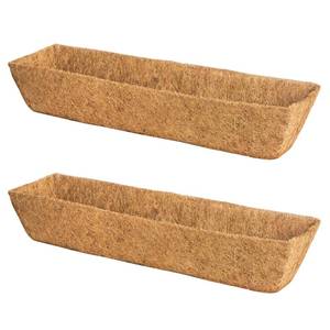 lot 8938 image: Karlliu 2 Pack 30 Inch Trough Coconut Liners for Window Box Planter Natural Coco Fiber Replacement Liner for Outdoor Plants Flowers Outside Coir Planters Porch Balcony Garden Decor