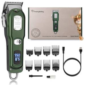 lot 8972 image: Freshly Bailey Cat Clippers for Matted Hair - Matted Cat Fur Remover - Low Noise Grooming Trimmer & Shaver  Pet Clippers for Long Hair Cats  Professional Pet Shaver with Detachable Guards