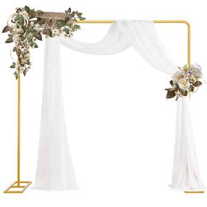 lot 1016 image: Wedding Arch Backdrop Stand Square 6.5FT Heavy Duty Metal Frame, Balloon Arch Stand Adjustable Photo Booth Decor for Baby Showers, Birthdays, Anniversaries