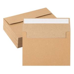 lot 1047 image: 50 Pack Kraft Envelopes - 4 x 6 Inch Brown Kraft Paper Envelopes for Invitations, Cards and Postcards