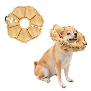 lot 1055 image: H HIDREAM Soft Dog Cones for Medium Dogs,Cute Adjustable Cone for Dogs to Stop Licking,Dog Recovery Collars & Cones that can Protect Head and Foot Wounds��Daisy Yellow All-Season Style