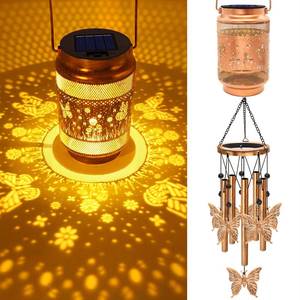 lot 1141 image: Butterfly Solar Wind Chimes for Outside, Gifts for Mom Women Grandma Birthday Memorial Teacher, 32 Windchimes Outdoor Decor Hanging Solar Lantern for Garden Porch Patio Backyard