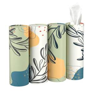 lot 1148 image: UBTKEY Car Tissue Holder - 8 Pack Cylinder With 3-ply Facial Tissues Bulk, Round Tissue Box Container for Home, Bathroom, Office (Boho Style)