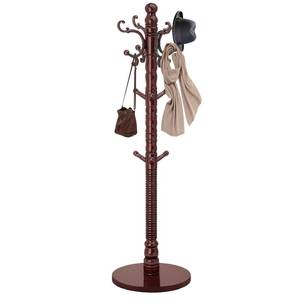 lot 1159 image: LOZABEE Wood Coat Rack Stand, Vintage Wooden Coat Rack Freestanding with Sturdy Round Base,Classic Coat Racks with 14 Hooks, Natural Birch Wood Standing Coat for Entryway (Vintage Round chassis)