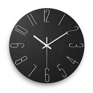 lot 1175 image: fapugh Wall Clock, Silent Clock, Wall Clocks Battery Operated 12 inch Modern Wall Clock, Suitable for Offices, Living Rooms, Kitchens, Homes, Schools (Black)