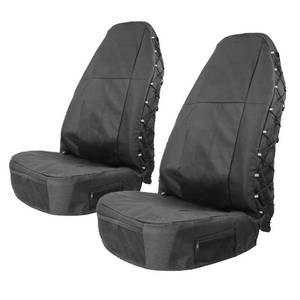 lot 1178 image: TIROL Waterproof Front Seat Covers High Back Seat Cover Bucket Seat Covers with Multi-Pockets for Semi Truck Cars Van SUV Pickup (2PCS)