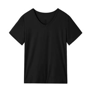 lot 2446 image: Womens Tops Basic T Shirts Summer Outfits Short Sleeve V-Neck T Shirts Comfortable and Stylish for Daily Wear Black-m