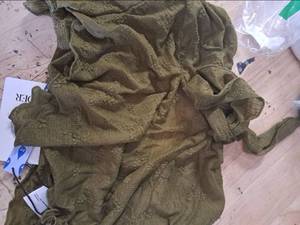 lot 4126 image: Cider Olive Green Lace Textured Top - Size M
