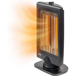 lot 5905 image: Comfort Zone 800-Watt Halogen Flat Panel Oscillating Space Heater