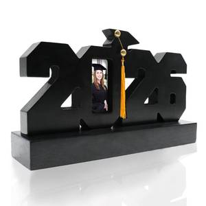 lot 6476 image: Adboros Graduation Photo Frame Class of 2026 Graduation Wood Picture Frame with Tassel Grad Standing Photo Holder High School College Gifts for Class of 2026 Gifts Girls Boys Son Daughter