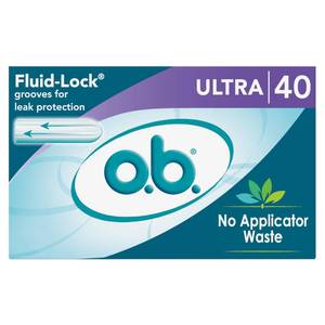 lot 6477 image: o.b. Tampons No Applicator, Fragrance-Free - 40ct  Applicator-Free Tampons Ultra, Feminine Care, ob Tampon Ultra, Period Products