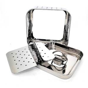 lot 6481 image: FABJUTSU stainless steel tofu press and paneer maker, Cheese Maker mould Press Kit with Lid (Small-450ml(15.21Oz))