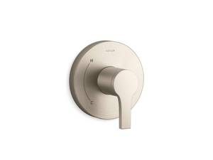 lot 6491 image: Kohler TS35320-4-BN, Elate Rite-Temp Valve Trim, Vibrant Brushed Nickel, Elegant Bathroom Valve, Rust-Resistant