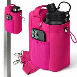 lot 8397 image: abzzz Magnetic Gym Bag Magnetic Gym Water Bottle Bag Water Bottle Holder With Magnet Pocket For Phone Keys Shaker Wallet Crossbody Workout Golf Cart Men Women Pink
