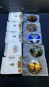 lot 8399 image: Christmas Ornament, Stained Glass Ornament, Christmas Ornaments for Tree, Hanging Ornaments for Home Decor and Xmas Decorations � Holiday Decor, Gift Ideas, Perfect Holiday and Xmas Gifts - Night Court 5 Pack