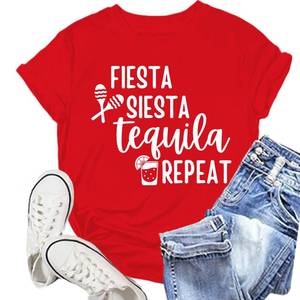lot 8420 image: NEWKA Cinco De Mayo Shirts for Women 5 De Mayo Tshirt Mexican Fiesta Tee Tops Red Size L