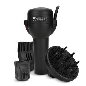 lot 11696 image: FHI Heat Platform Blow Out Handle-Less Negative Ion Hair Dryer � Lightweight Blow Dryer w HydraHeat for Frizz-Free Styles � Hairdryer with Diffuser Attachment, Nozzle, Comb � Handleless Hair Dryer