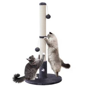 lot 11707 image: Woochpet 33ftft Tall Cat Scratching Post for Adults Cats, Sturdy Large Scratch Pole with Hanging Ball with Fun Mouse Hole, Scratching Posts for Indoor with Durable Natural Sisal Rope (Darkgrey)