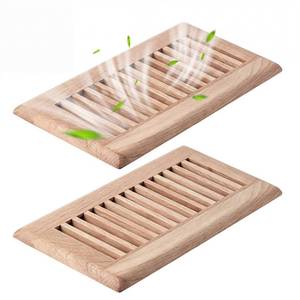 lot 11710 image: Lewtemi 2 Pack 4ftftx10ftft Red Oak Hardwood Floor Register Floor Vents Cover Walkable Cold Air Return Air Grill Beautiful Appearance Suitable for Various Home Decoration Styles(Linear)