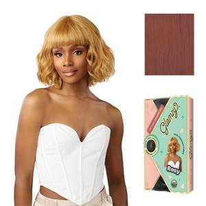 lot 11727 image: Sensationnel Glamzy Lace Crown Wig - Rosy Glueless Hand Tied CrownArea Synthetic Hair (ROSYPINK) (Used)