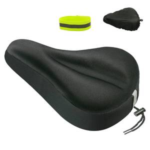 lot 12084 image: Geronmine Gel Bike Seat Cover Padded for Bicycle Saddle for Women and Men, Most Comfortable Seat Cushion Cover, Soft for Spin Indoor Outdoor Cycling Class Mountain Stationary Bikes