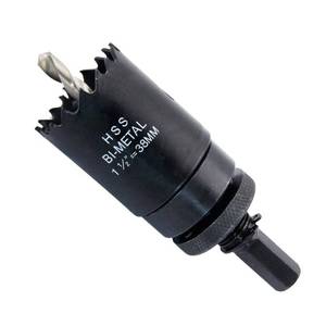 lot 12114 image: Hole Saw with Heavy Duty Arbor,HSS Annular Hole Saw Cutter Drill Bit for All 12 Electric Drills for Wood,Plastic, Drywall and Metal Round Pipe(108mm)